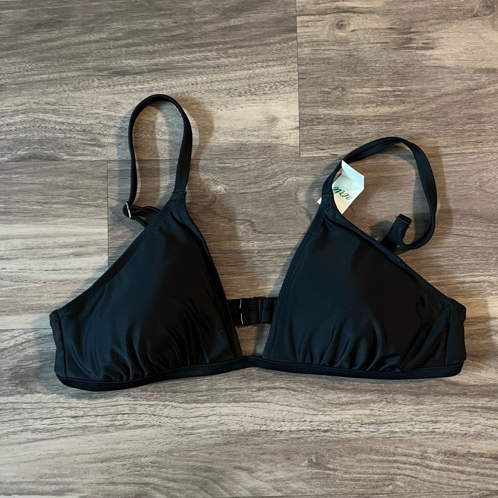aerie Black Triangle Swim Bikini Top
